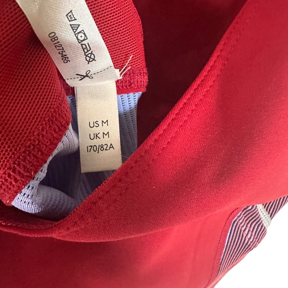Free People Hardio Cardio Red Shortsie Size Medium - Picture 5 of 6